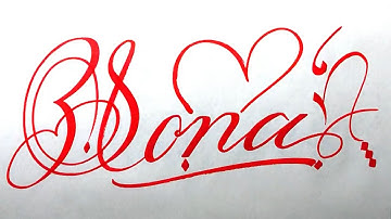Sona Name Signature Calligraphy Status | How to Cursive write with cut Marker #sona @Sona