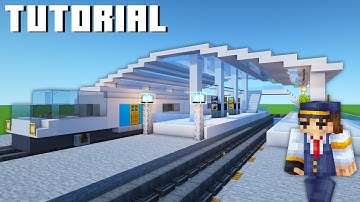Minecraft Tutorial: How To Make A Modern Train Station "2023 City Builds"