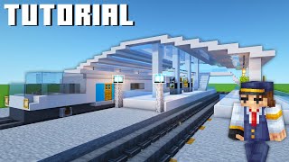 Minecraft Tutorial: How To Make A Modern Train Station 
