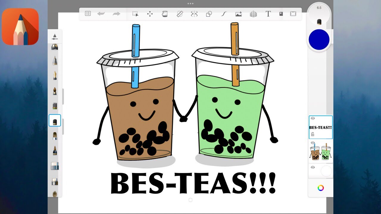 When you’re Bes-Teas - Simple Arts | Autodesk Sketchbook - YouTube