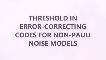 Threshold in error-correcting codes for non-Pauli noise models