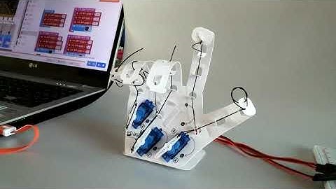 마이크로비트 로봇손 가위바위보