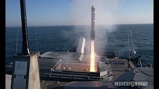 Navy ship's Hellfire missile destroys fast-attack boat target