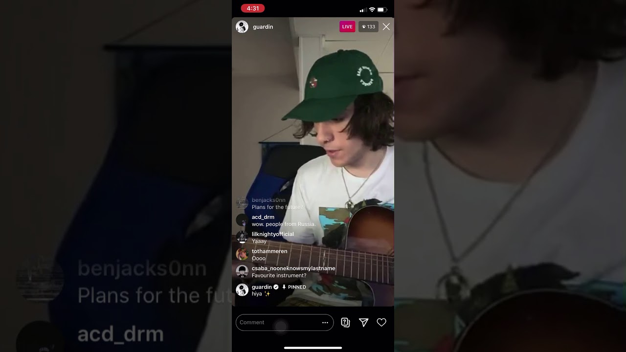 Guardin - Inside guitar tutorial on his IG live 7/12/20