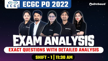 ECGC PO Exam Analysis 2022 | 29 May, Shift - 1 | Detailed Analysis and Expected CUT OFF
