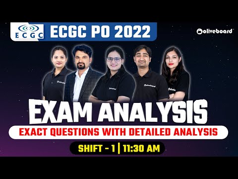 ECGC PO Exam Analysis 2022 | 29 May 2022 | Detailed Analysis With Exact Questions BY Team Oliveboard