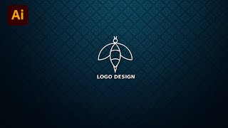 Bee Icon  Design | Modern Logo Design In Adobe Illustrator Tutorial For Beginner's