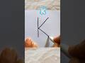 How to draw a Television 📺 with letter “ K “#draw#art#shorts#easydraw