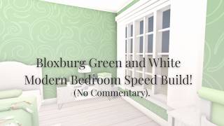 Bloxburg Green and White Modern Bedroom Build! No Commentary. Bloxburg Green and White Modern Bedroom Build! No Commentary.