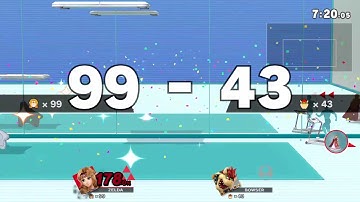 Smash Ultimate - Zelda vs Level 9 CPU Bowser 99 Stock Battle - No Deaths