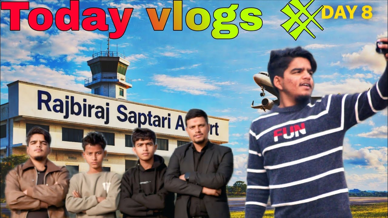 RAJBIRAJ AIRPORT EXPLORED! ✈️ Epic Photoshoot with My Squad 😱🔥 | Jiten Yadav Vlogs