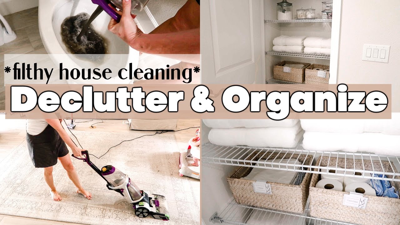 NEW! EXTREME DECLUTTER, ORGANIZE | FILTHY HOUSE CLEAN WITH ME | Cricut ...
