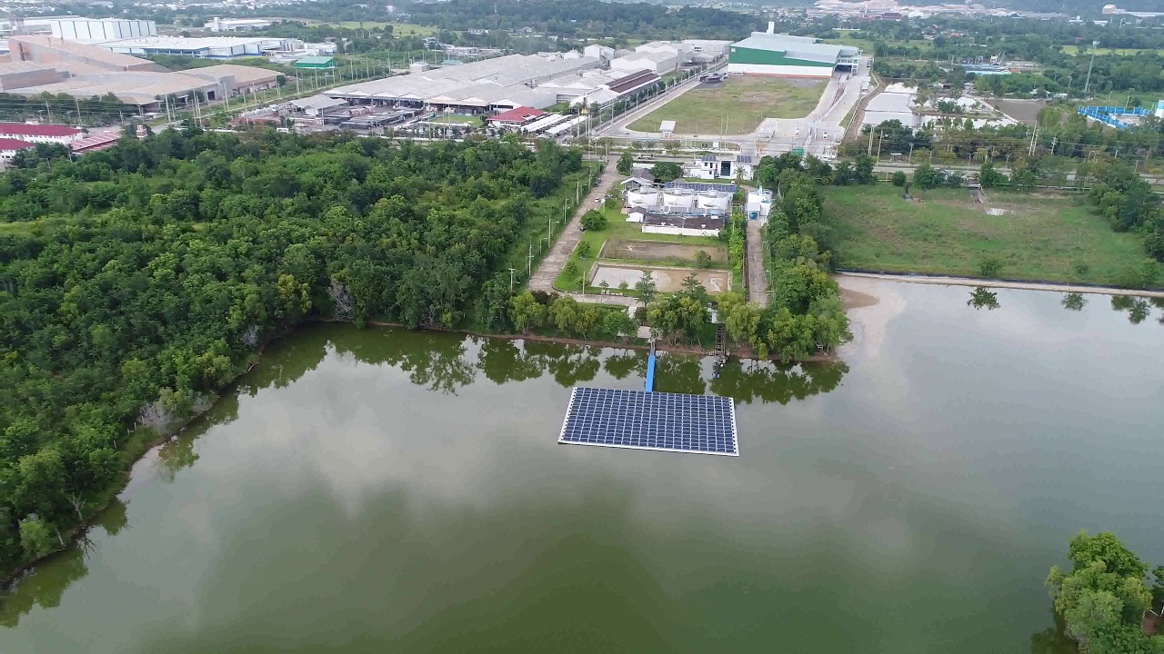 Solar Floating # Drone Solar # โซล่า ลอยน้ำ # นิคมอุตสาหกรรมหนองแค