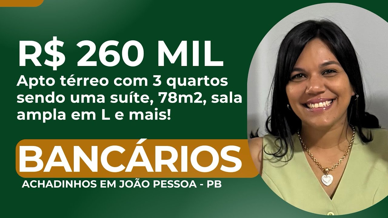 (🚫INDISPONÍVEL) R$ 260 MIL VENDO TÉRREO NOS BANCÁRIOS EM JOÃO PESSOA-PB