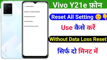 vivo y21e reset setting use kaise kare | how to use reset all setting vivo y21e