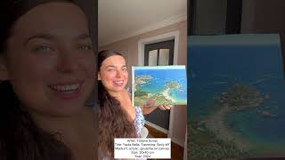 Painting Isola Bella, Taormina, Sicily By Tatiana Suvac