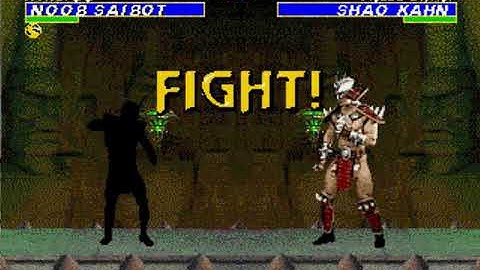 Ultimate Mortal Kombat 3.  Noob saibot vs Shao Kahn