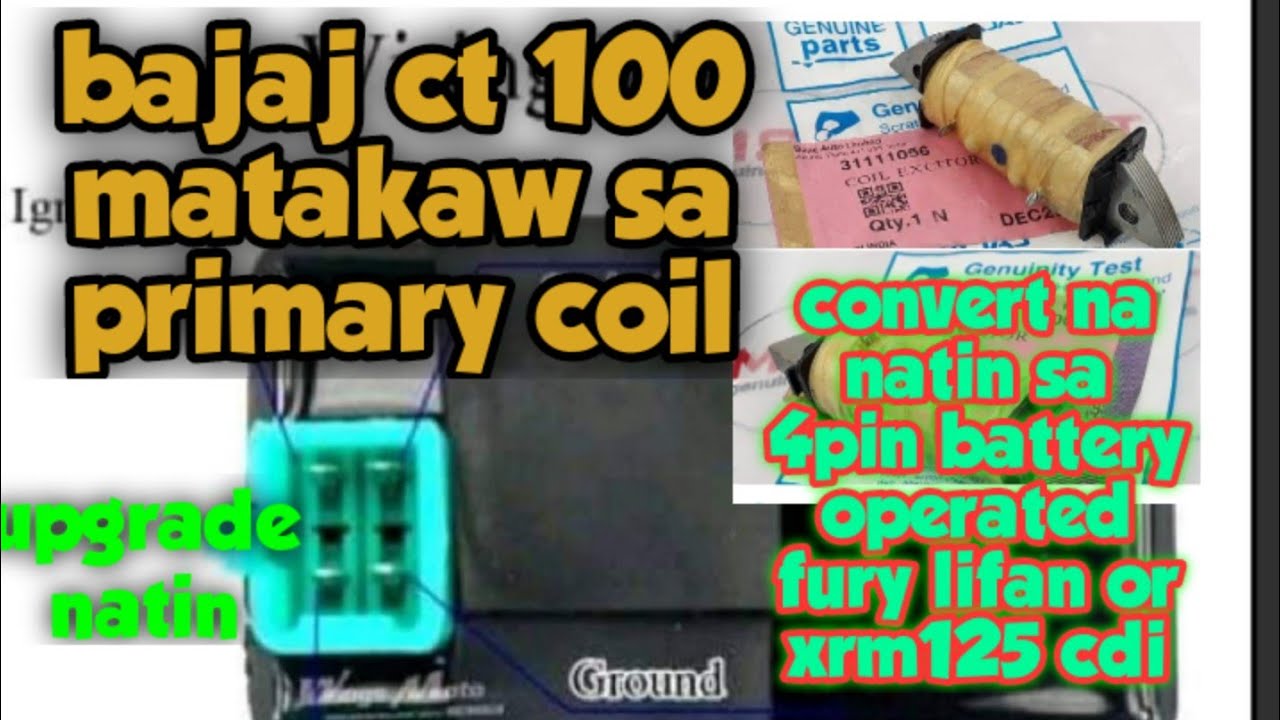 bajaj ct 100 batery operated convertion gamit ang 4 pins cdi fury the best