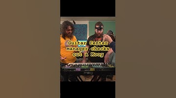 Guitar Center manager checks out a Moog #synth #moog #keyboardist #synthesizer #shorts