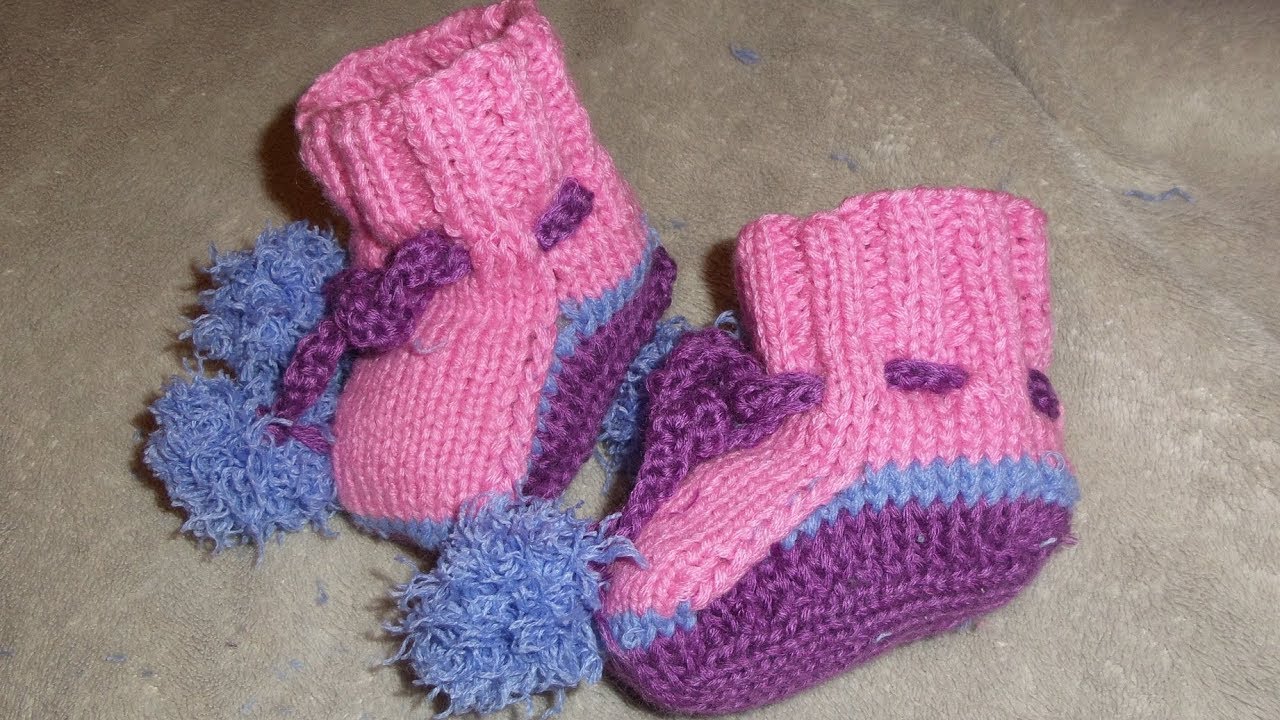 How to Knit BABY BOOTIES YouTube