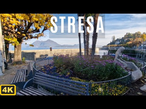 Stresa in Lago Maggiore, 4k Walking Tour