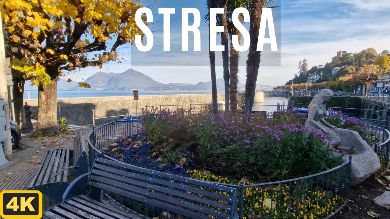 Stresa in Lago Maggiore, 4k Walking Tour