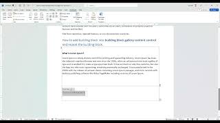 MS Word - How to repeat building block gallery content control