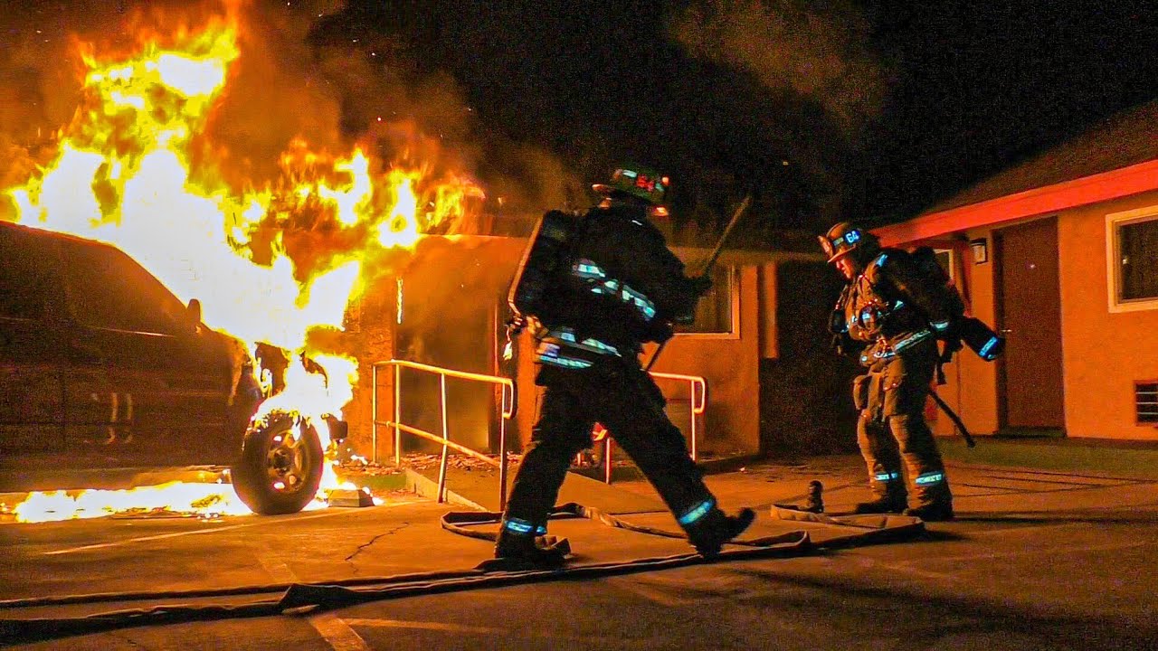 *Pre-Arrival* LAFD Working Motel Fire (Station 57)
