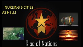 Rise of Nations nuking 5 cities with 1 Nuke (Roblox)