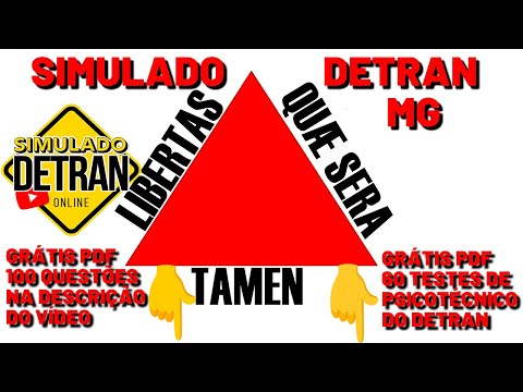 SIMULADO DETRAN MG PARA 2022, PASSE DIRETO, 30 QUESTÕES QUE MAIS CAEM NA PROVA