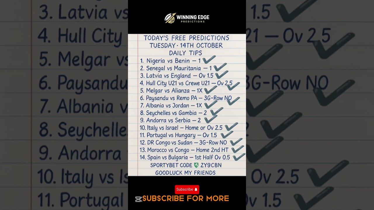 YESTERDAY’S FOOTBALL RESULTS | WINNING SLIP CONFIRMED 🏆 (14 OCT 2025)