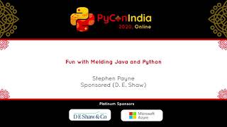 Sponsored Talk: Fun with Melding Java and Python  - Stephen Payne (D  E  Shaw)