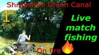 On fire/Live match fishing/Shropshire Union Canal