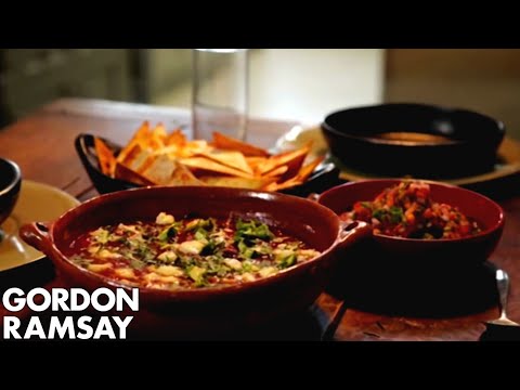 Spicy Mexican Soup with Tortillas & Salsa | Gordon Ramsay