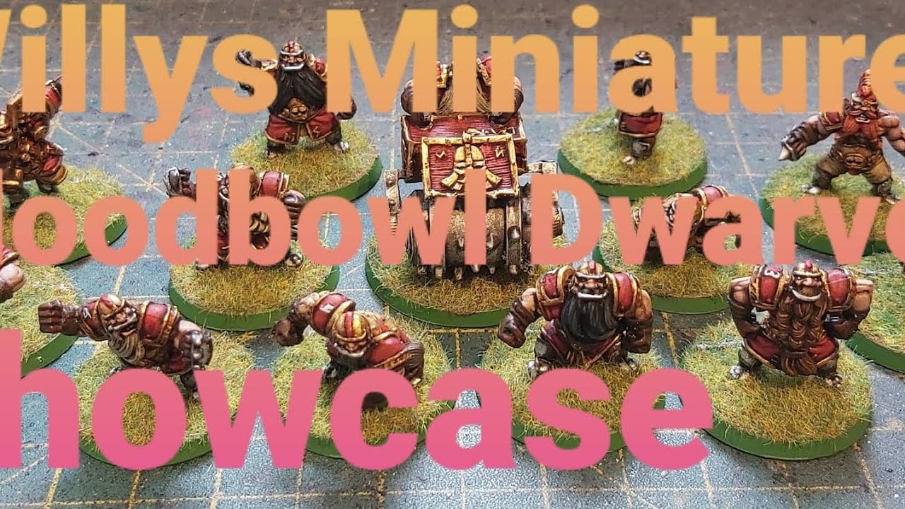 Willy's miniatures Blood bowl Dwarves Showcase