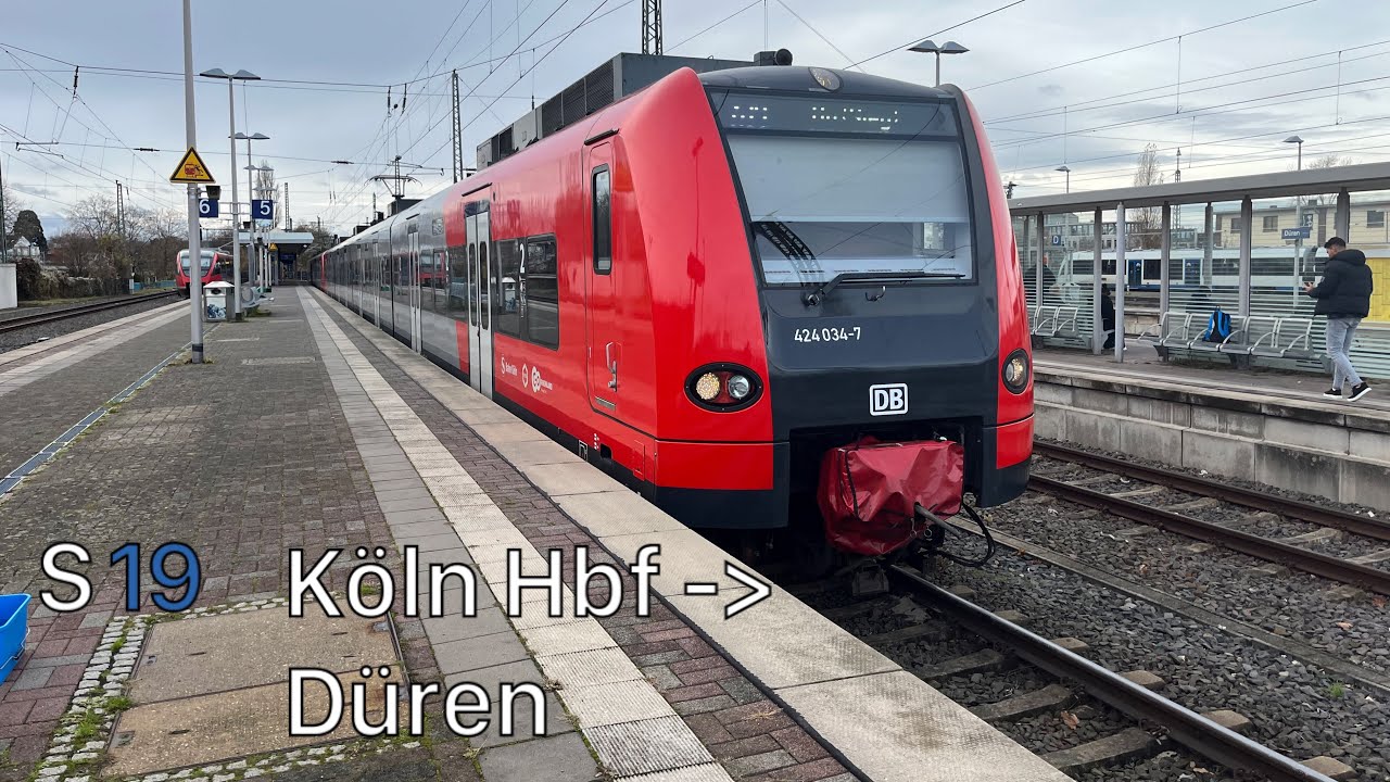 Die Mitfahrt mit der S19 von Köln Hbf bis Düren
