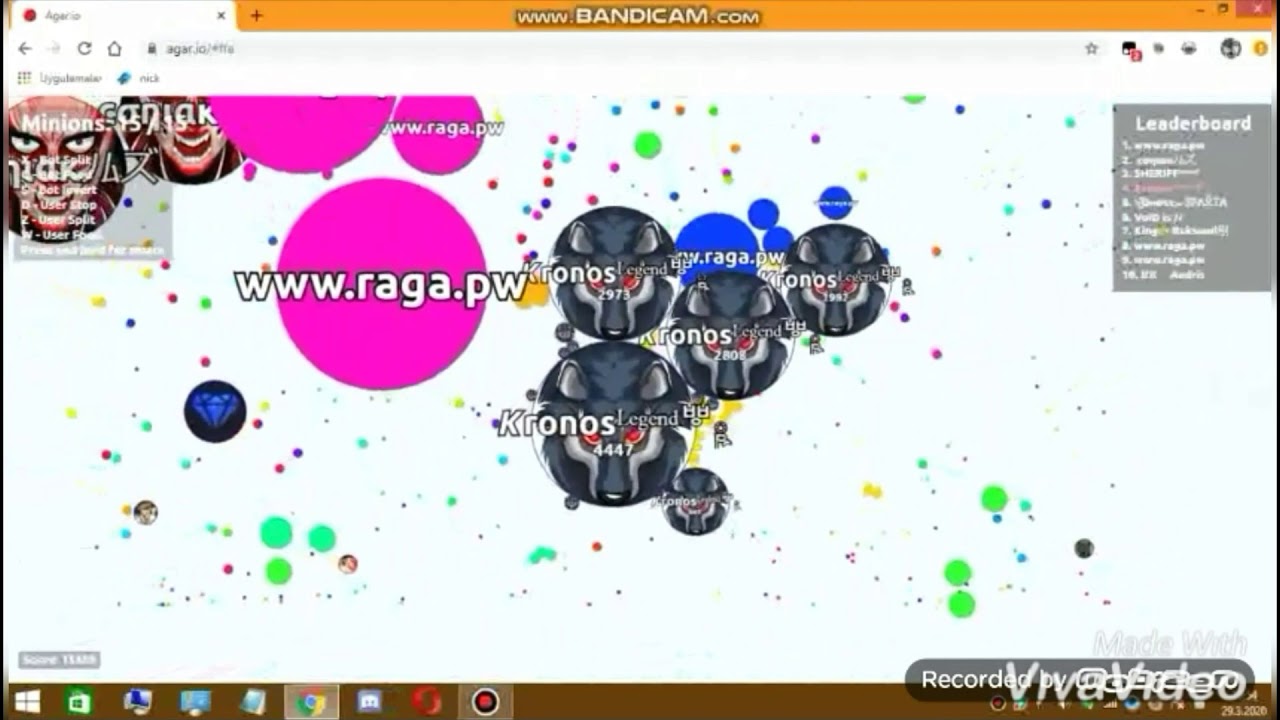 Agar.io - Raga mode // Brutal Auto Raptor Split Ever !!! //Best Tricks Compilation // KRONOS ✔😏💥