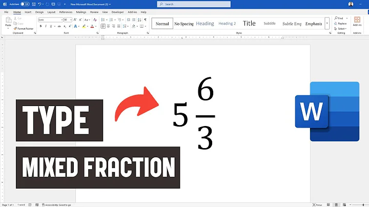 How To Write Mixed Fraction In Word