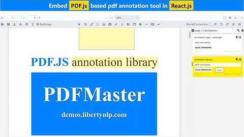 How to add PDF viewing and eidting in ReactApp with javascript based on PDF.js-pdf.js annotation