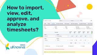 How to Import, Edit, View, Approve & Analyze Timesheets Like a Pro
