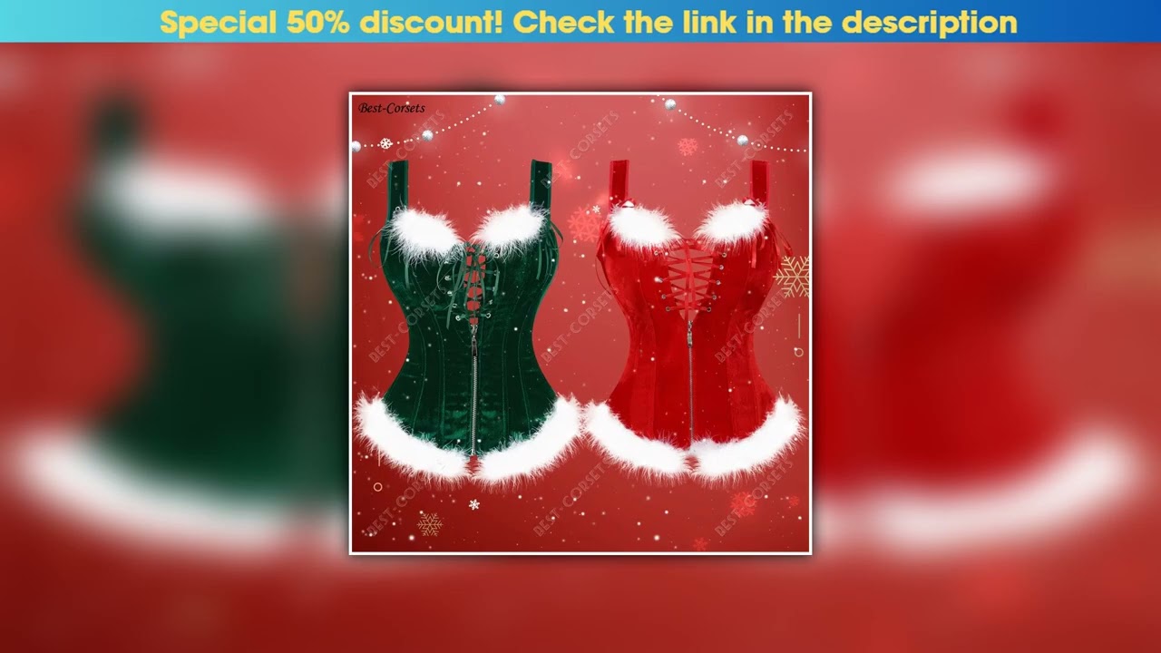 Top Red Corset Tops for Women Christmas Corset with Feather Santa Costume Carnival Sexy Overbust Co