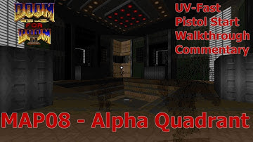 Doom 64 For Doom 2 (UV-Fast 100%) Walkthrough (MAP08: Alpha Quadrant)