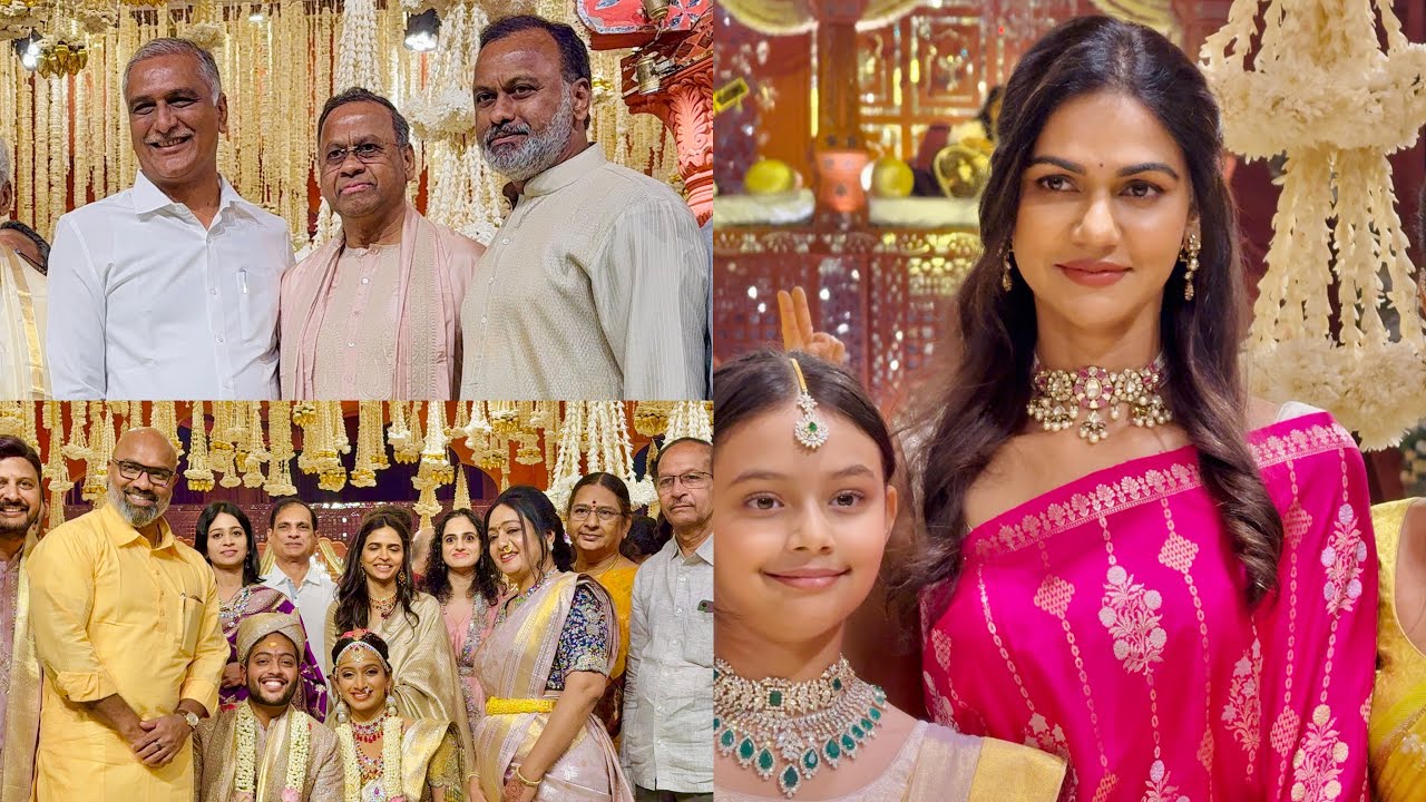 Minister Komat Reddy Venkat Reddy Daughter Wedding | Allu Arjun Wife | Harish Rao | Sridhar Babu