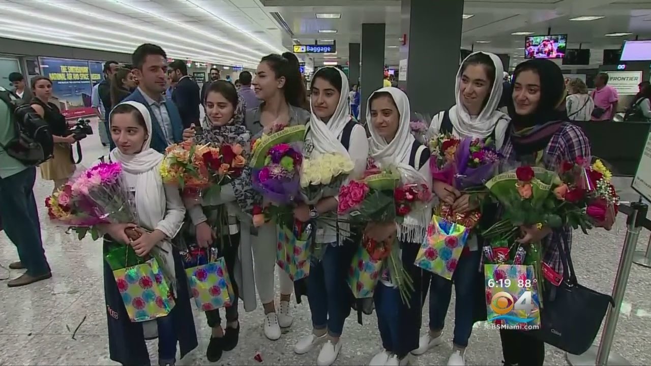 Afghan Girls In U.S. For Robot Competition