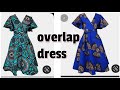 How to make overlap dress/summer dress. Cutting  and  stitching.