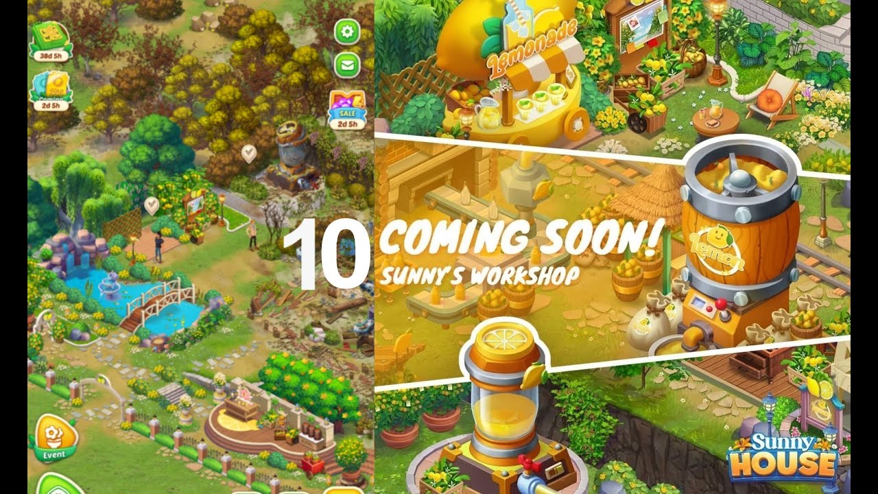 Merge Manor Sunny House Sunny's Level 58 Part 592 🍋🍋🧃🧃 YouTube