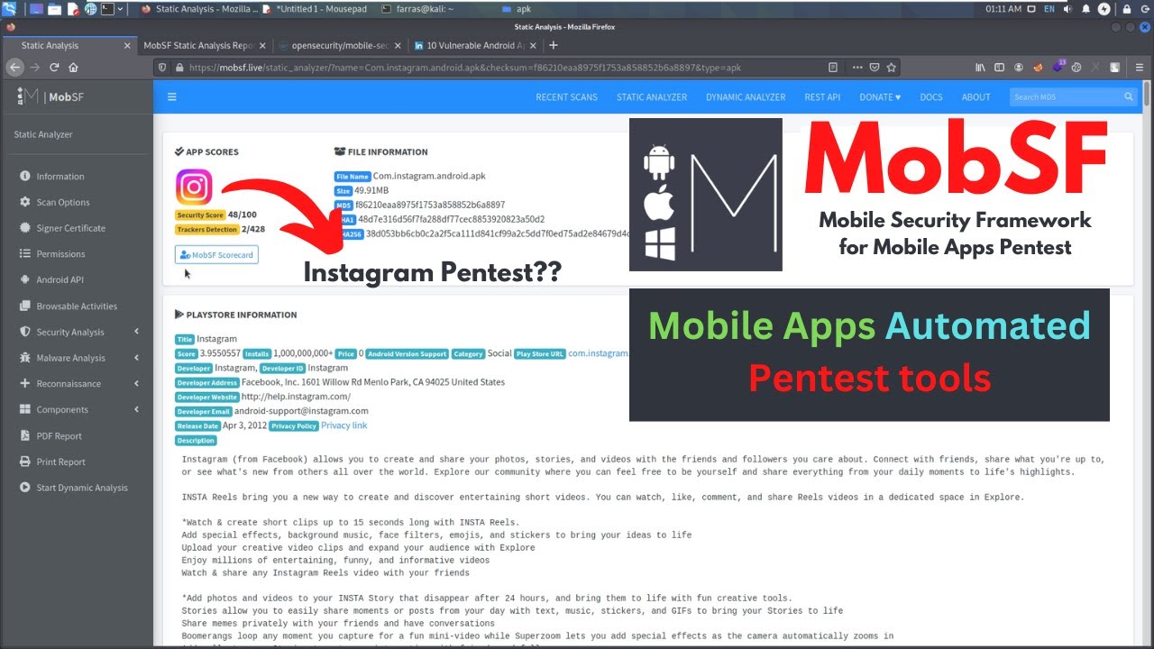 Mobile Apps Security Pentest with MobSF | Bahasa Indonesia - YouTube