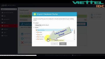 Hướng dẫn tạo Database, Import và Export Database trên hệ thống Hosting Plesk