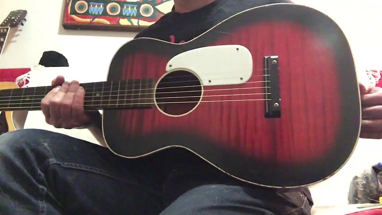 Harmony Stella H931 Parlor Acoustic Guitar 1960's USA - YouTube