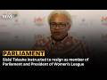 Sisisi Tolashe instructed to resign as member of Parliament and President of ANC Women's League